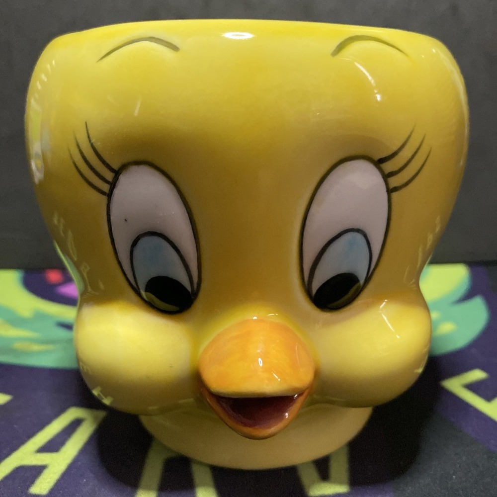 Vintage 1989 Tweety Bird 3D Coffee Mug Applause Warner Bros Indonesia